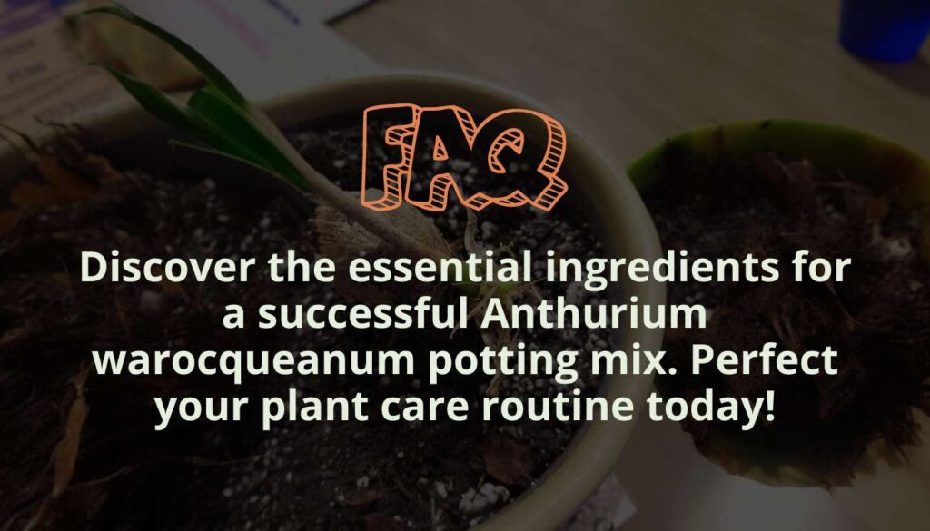 Discover the essential ingredients for a successful Anthurium warocqueanum potting mix. Perfect your plant care routine today!